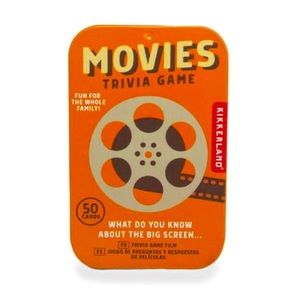KIRKLAND Movies 🎥 🍿 Trivia Game Tin Carrying Case 50 Cards NEW!!
